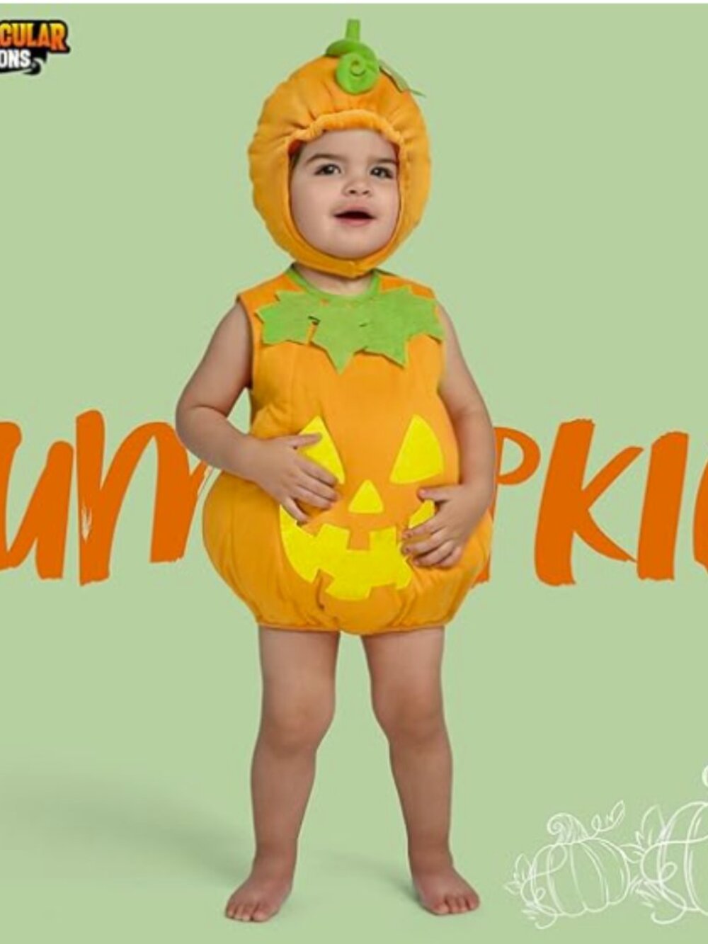 NEW Halloween Baby Pumpkin Costume, Size 06-12 Months Spooktacular Creations